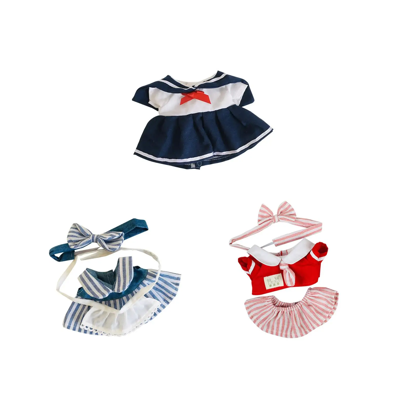 

Плюшевое платье для куклы 20 см, мягкий координированный комплект, реквизит для фотосессий, аксессуары для плюшевых кукол, модный образ для куклы своими руками, развивающий наряд для игрушек