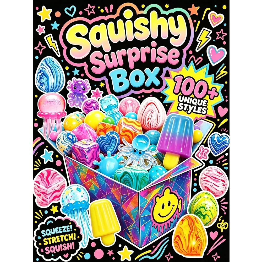 Soft Touch Collector Mystery Squishy Blind Box Assorted Cute Shapes Slow Rising Tactile Squeeze Fidget Toy With Hidden Rare Variant Designs Mini Desktop Ornament Sensory Stress Relief Surprise Birthday Party Gift For Kids Teen Adult Squishy Collectors