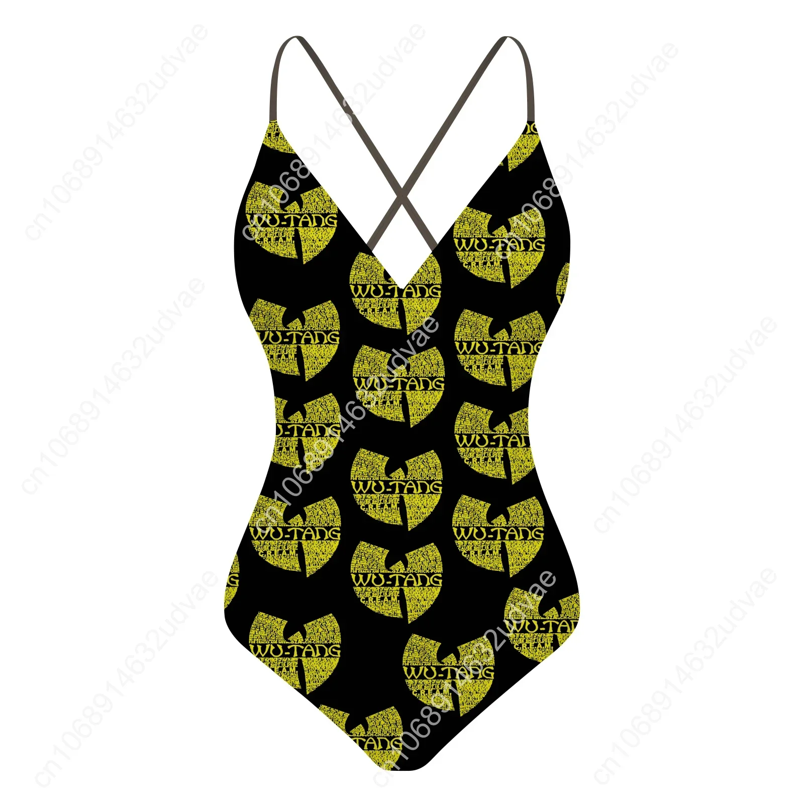 W-Wu V-neck Halter Back Swimsuit T-Tang C-Clans Womens Bathing Suits Personalized Bikini Swimwear Custom Made Beachwear