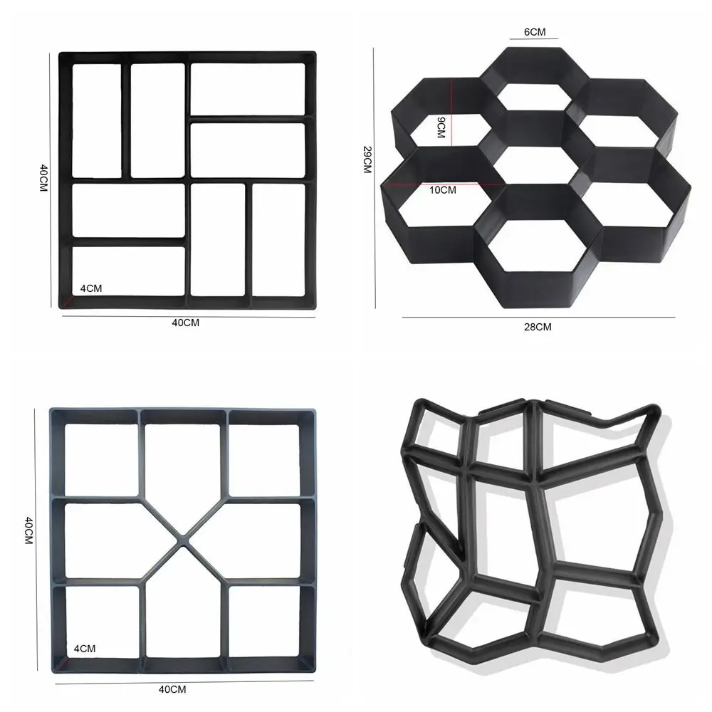 Stampi per pavimentazione in plastica riutilizzabile per percorso Stampo per giardino fai da te in mattoni di pietra Stampo per calcestruzzo percorso di mattoni irregolare Pavimentazione per strada
