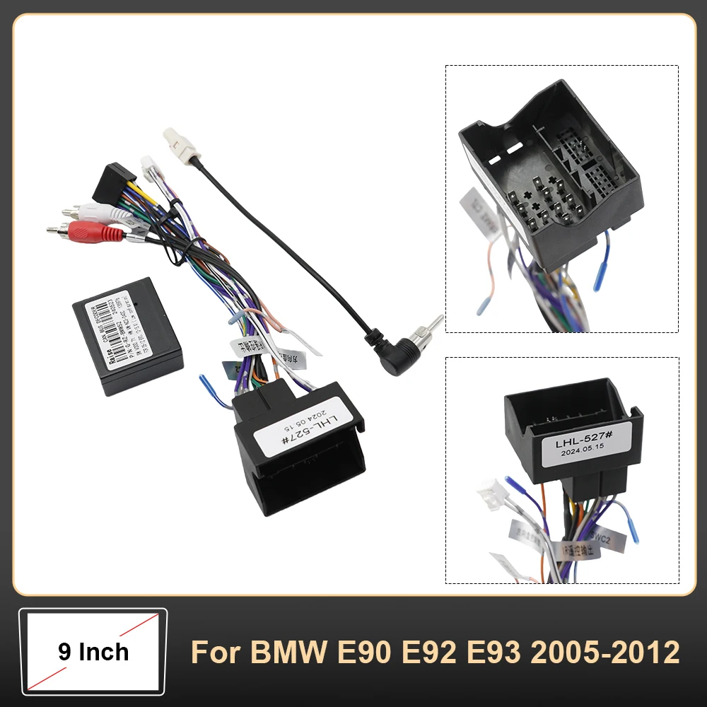 9 inch For BMW E90 E92 E93 2005-2012 Car Radio Android DVD Stereo Audio Screen Multimedia Video Player Frame Cable Harness view 3