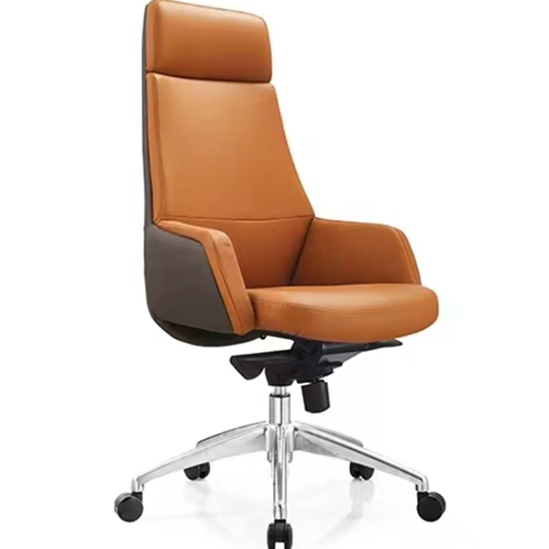 

Office boss chair Italian light luxury leather computer chair Ergonomic office chair Comfortable sedentary study home