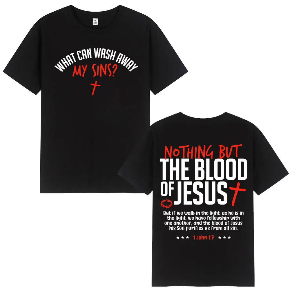 Christian Jesus Bible Verse T-shirts Men Women Fashion Casual Oversized T-shirt Summer Cotton Short Sleeve T Shirts Streetwear