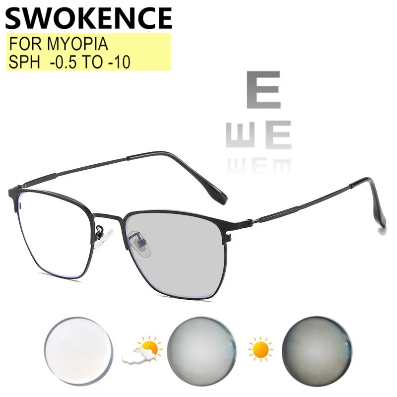

Myopia Glasses With Blue Light Blocking Or Photochromic Lenses Men Women Nearsighted And Astigmatism Prescription Custom F041
