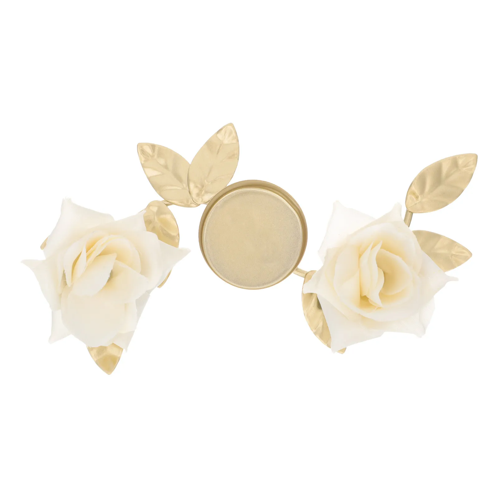 Metal Rose Wedding Decoration Holder – Simulated Flower Ring for Pillars, Table Centerpiece & DIY Craft