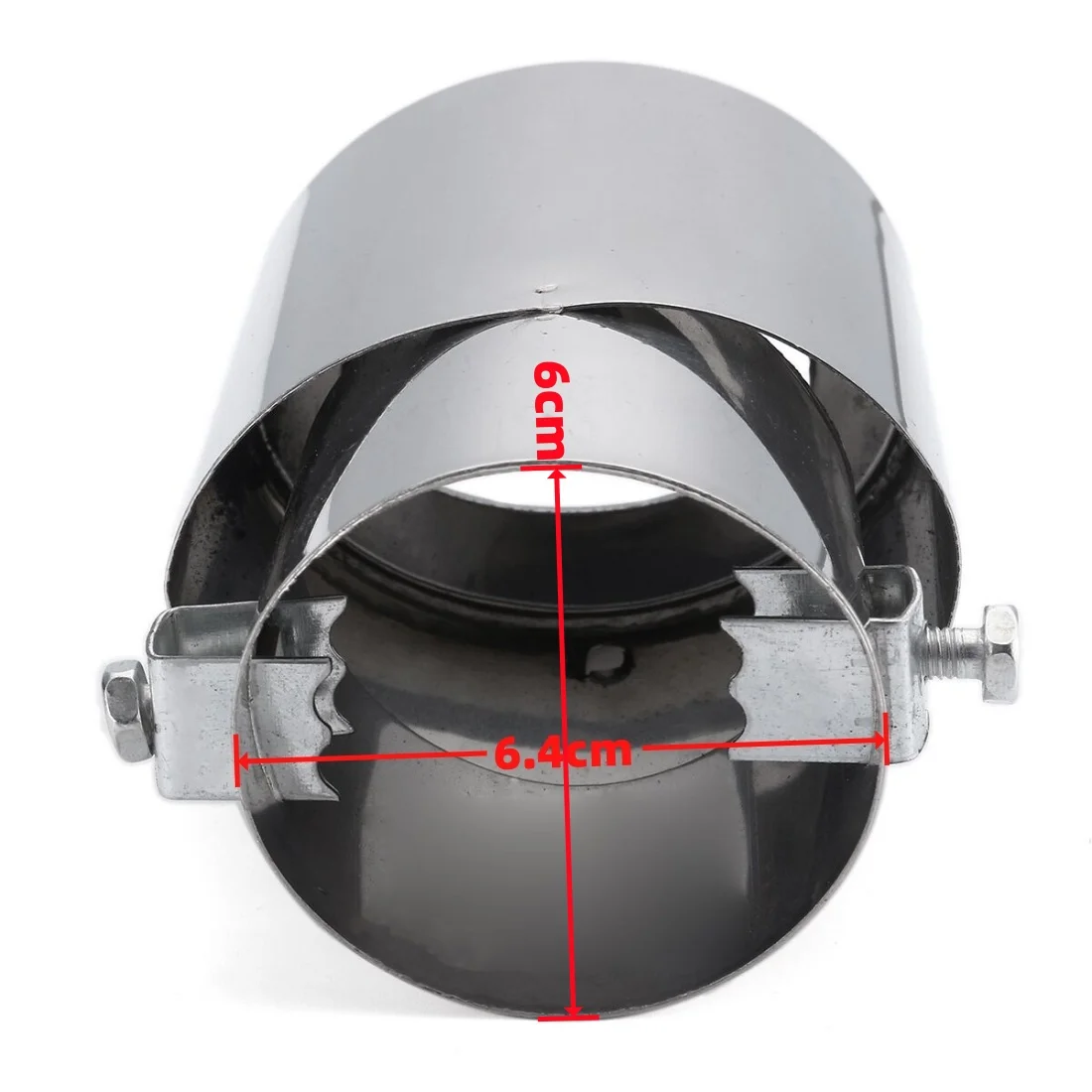 Universal  Stainless Steel 14.5cm 2.4\'\' Car Exhaust Muffler Tip Round Pipe Chrome Tail Muffler Exhaust Tip Pipe  Car Accessories