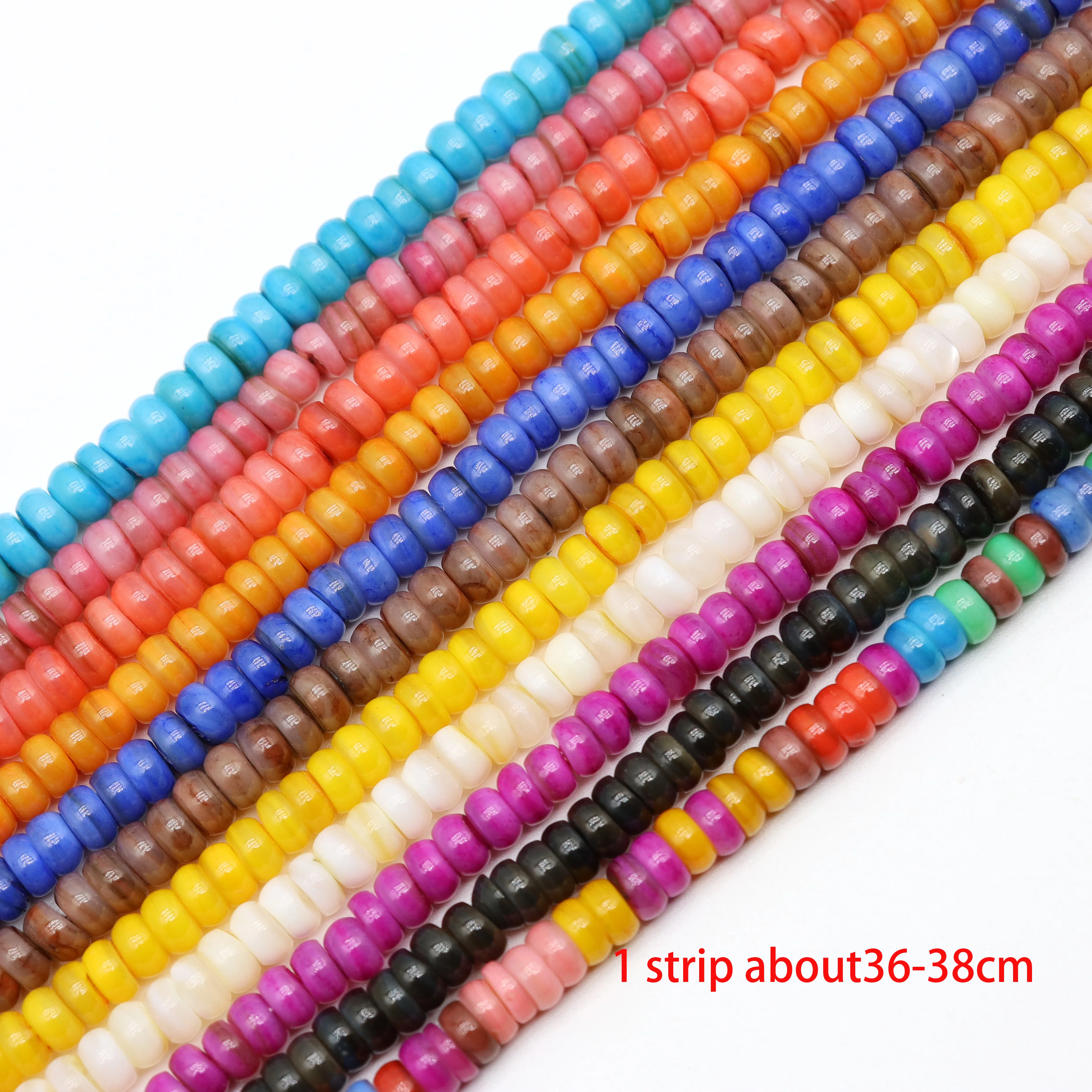 

Natural Freshwater Shell Beads Colorful Dyeing Abacus-beads For Jewelry Making DIY Necklace Earring Handmade Accessories