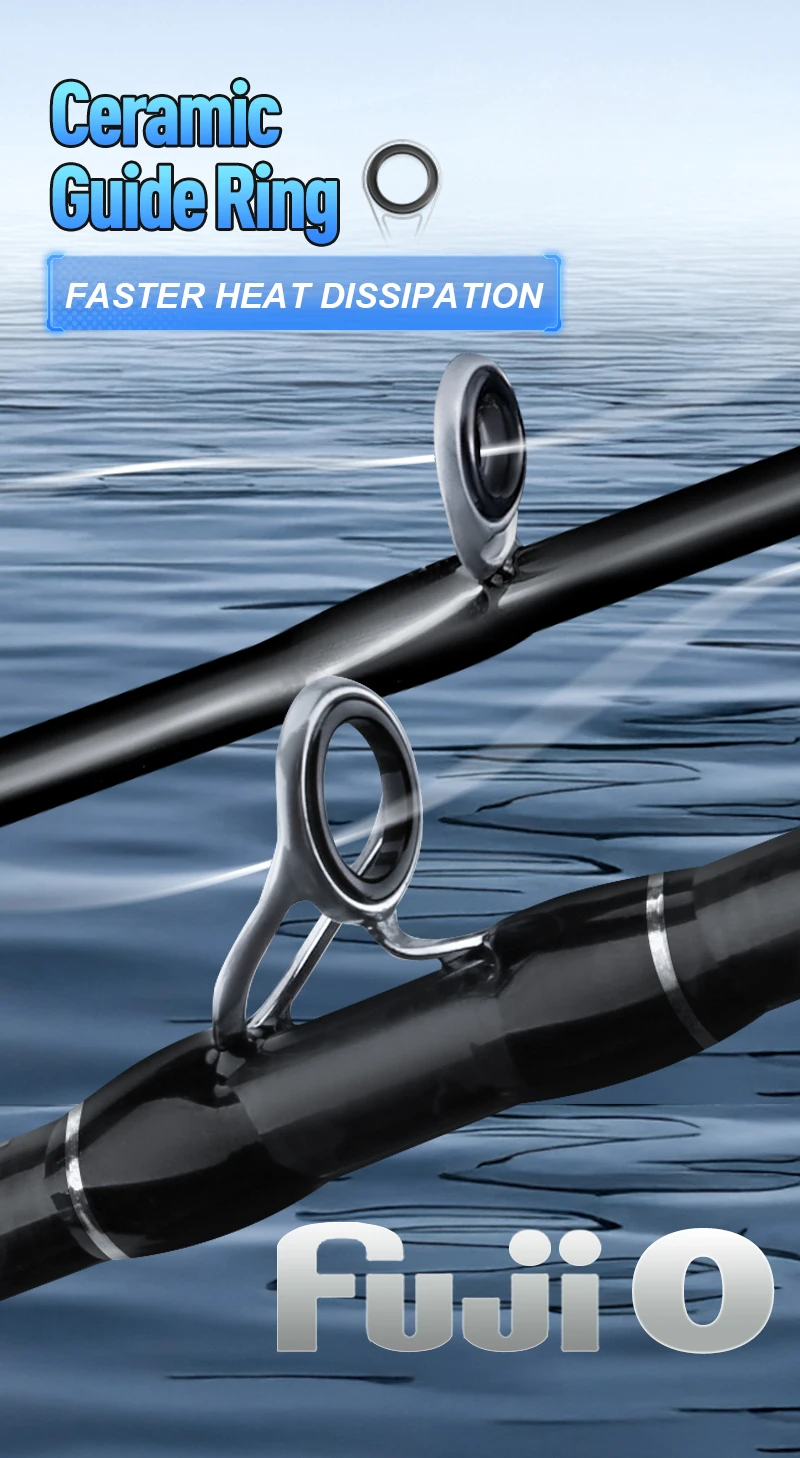 Seasir Riveria BFS Ultraleichte Spining-Baitcasting-Angelrute, FUJI O Keramik-Führungsringe, 30T + 40T Carbon-Gewebe, 1,5M-1,98M UL – Detail 3