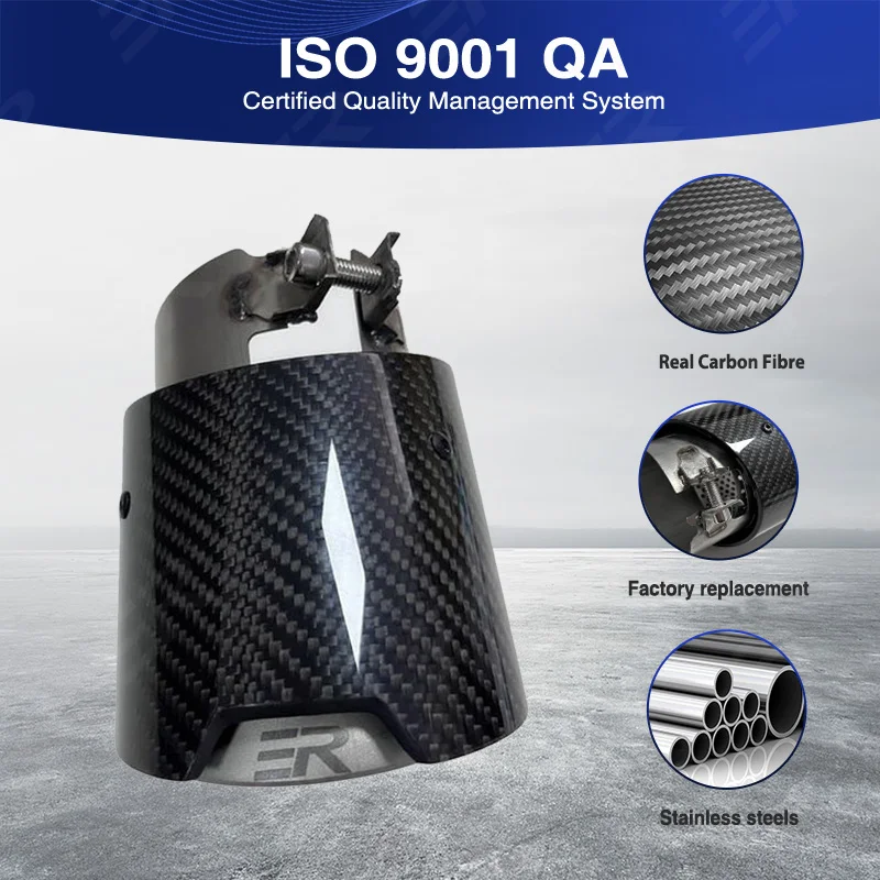 

4 Pieces ER Real Carbon Fiber 105mm Out Pipes Exhaust Modified Cars Accessories Tail Muffler Pipe Tips Fit For BMW M5 G90 G99