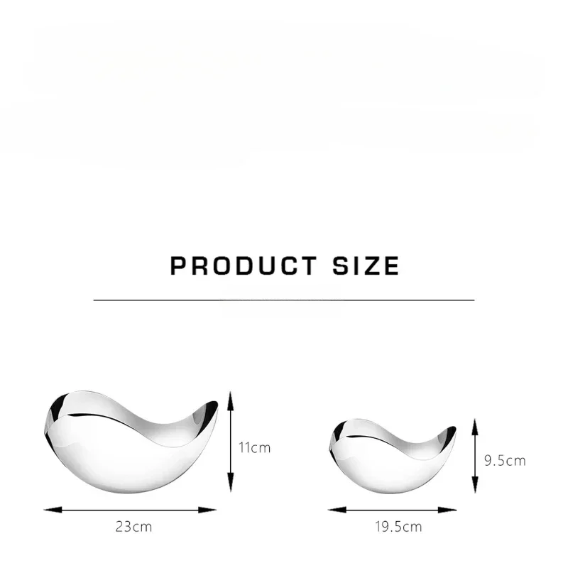 Grand Filles de Service en Acier Inoxydable, pio en Métal, Assiette de Rangement pour Salon, Table Queue, Décoration de la Maison Scandinave