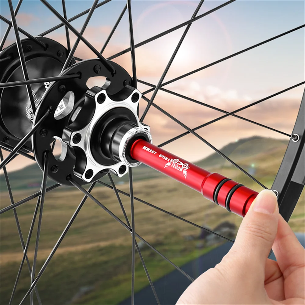 Thru Axle Hubs 12 To 9mm 110 135 142 148mm 15 To 9 100 110 Mm Aluminum Alloy Release Conversion Shaft for MTB Front Rear Wheel