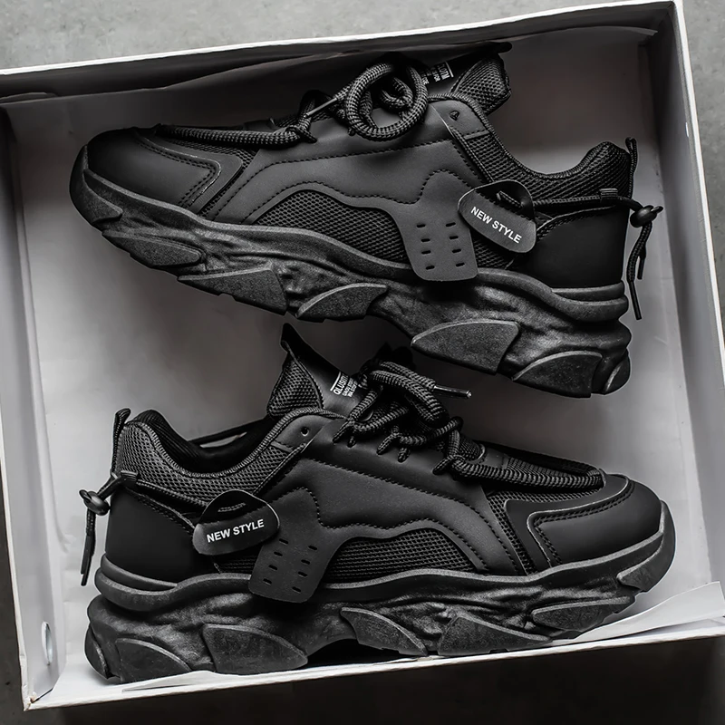 

Men's Shoe Outdoor Breathable Thick Soled Casual Sneakers Running Four Seasons New Tennis Men Soft Soles Comfort Male Sneakers