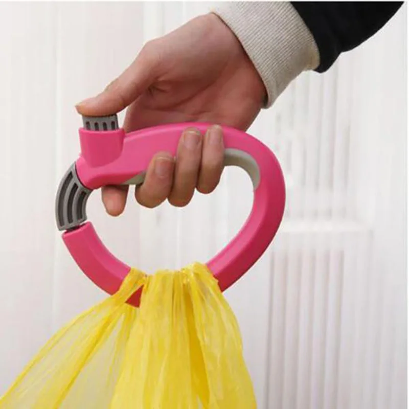 1pcs One Trip Grips Shopping Grocery Bag Holder Convenient Portable Bag D-type Lifter Carrier Tool Shopping Lock Labor Save Tool