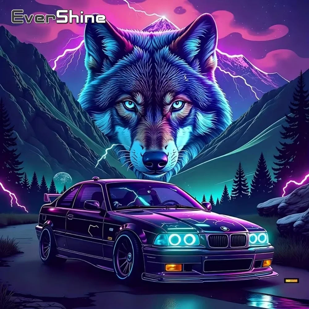 EverShine Wolf Diamond Painting Animal DIY Suitable for Begi