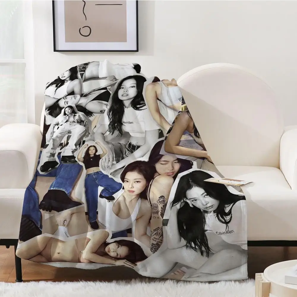 

Sexy woman puzzle print Throw Blanket Aesthetic Art Flannel Blanket Portable Home Travel Camping Sofa Picnic Thickening Flannel
