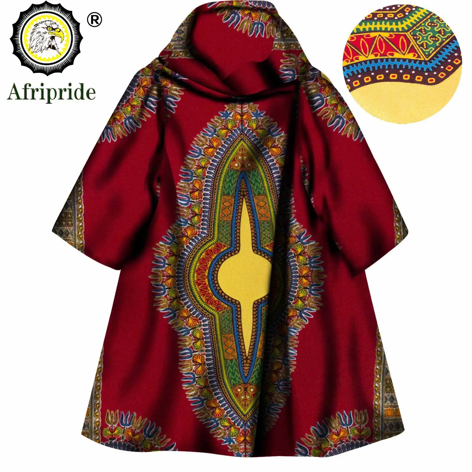 African Clothes for Women Windbreaker Half Sleeve New Style African Fabric Ankara Print Dashiki Bazin Riche Outfits S1824002
