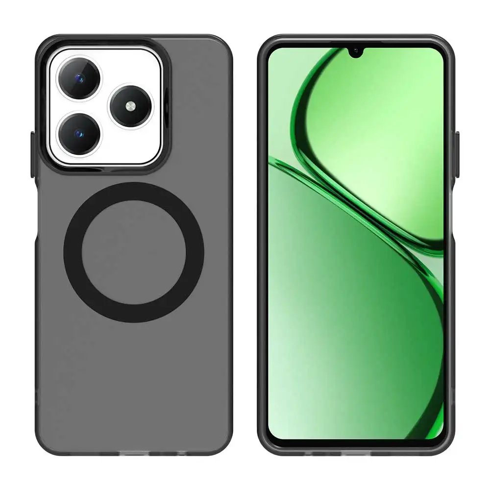 Per Magsafe Custodia per telefono opaca per Realme C61 C63 Note60 Ricarica wireless magnetica per Magsafe Realme Narzo Cover posteriore antiurto