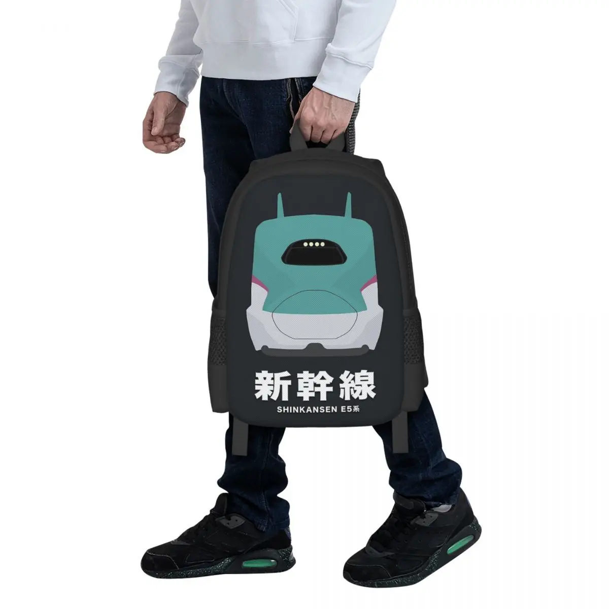 Japanese Shinkansen Bullet Trains Student Backpack School Bag Hiking Travel Daypack for Boys Girls Fashion Bookbag Shoulder Bags