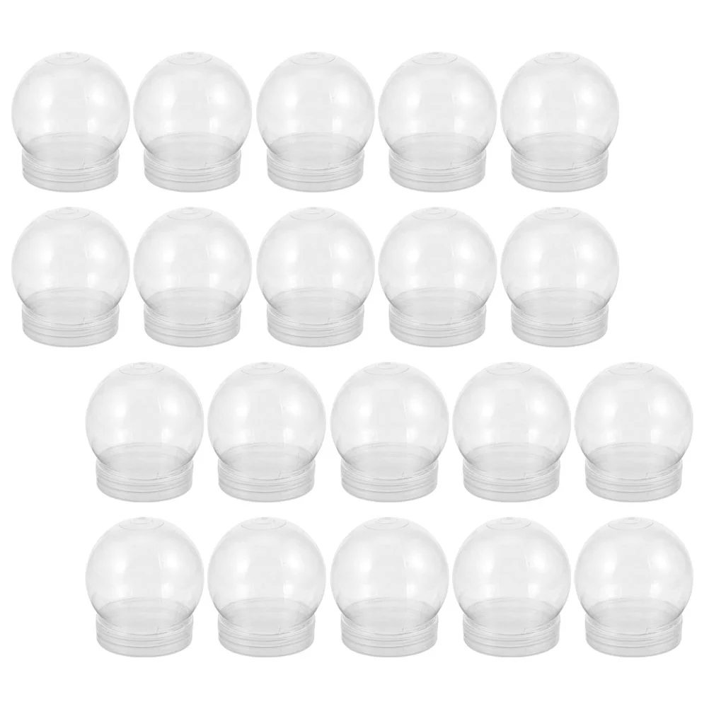 

20 Pcs Inflatable DIY Snow Globe for Children Water Snowglobe Transparent Light Bulb