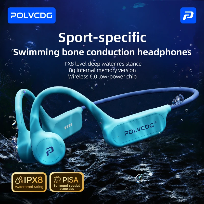 Bone Conduction Running Headphones - POLVCDG X8 – słuchawki przewodzące dźwięk