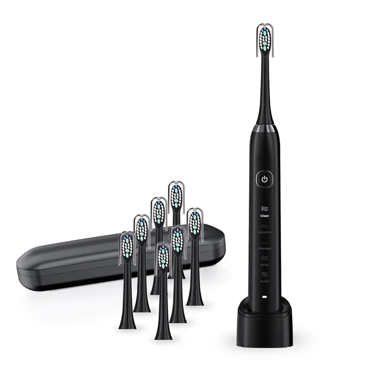 【today-buy】~@電動歯ブラシ-スマート超音波歯科用歯のホワイトニング充電式大人用歯ブラシ-s100-ブラシヘッド8個付き