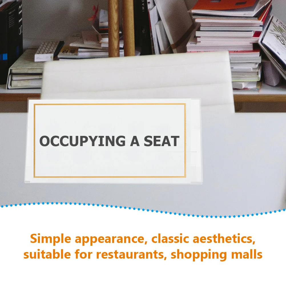 

6pcs Clear Acrylic Desktop Signs Double Sided Table Number Holders Reusable Wedding Seat Display Stands For Events