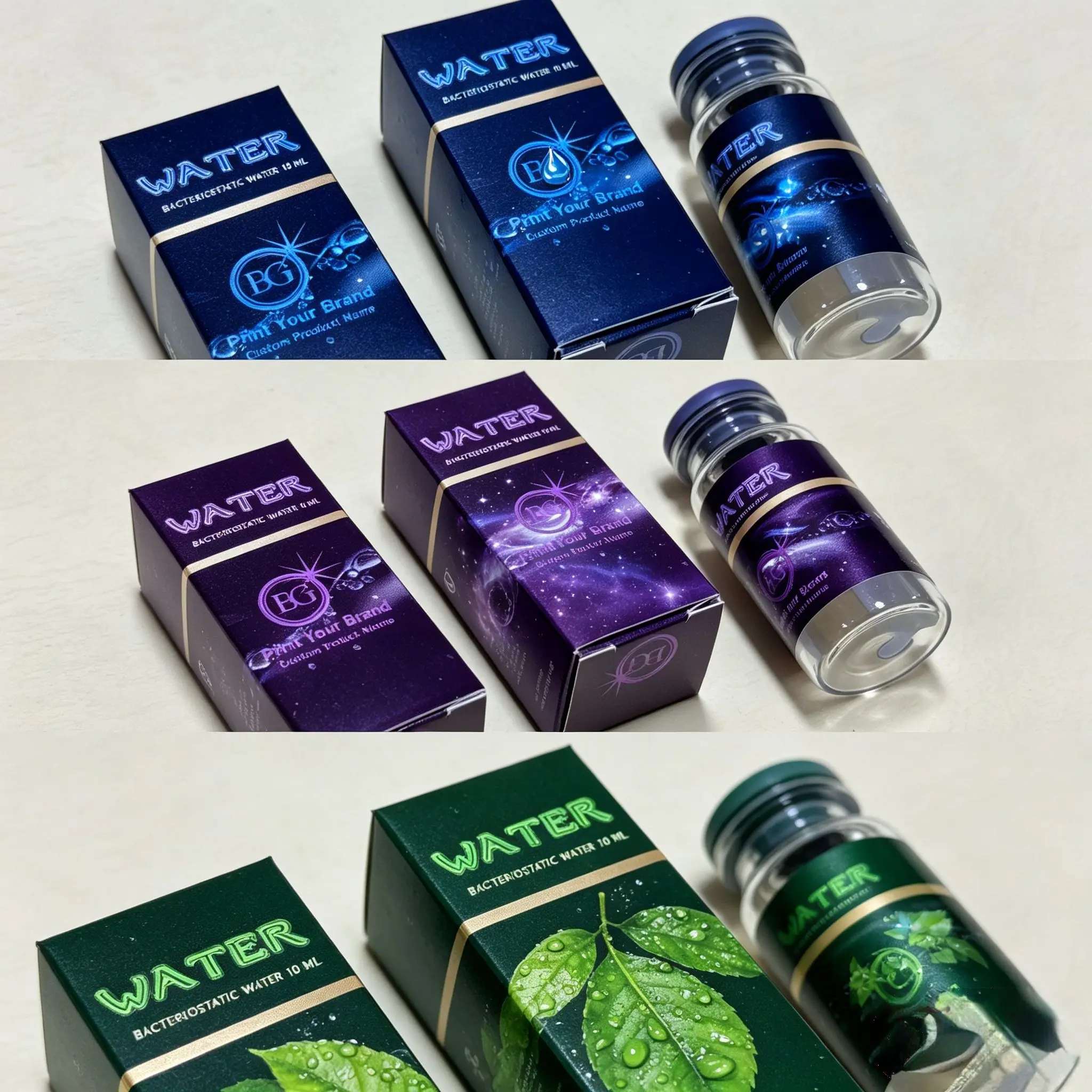 Custom Packaging Boxes with Non-toxic Vinyl Stickers,Commercial Labels for Multi-size Peptide Care Bottles