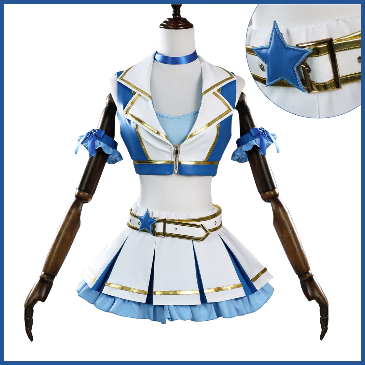 Azul branco plutônio casaco sa - Re Zero Rem Wig avaliação e preço