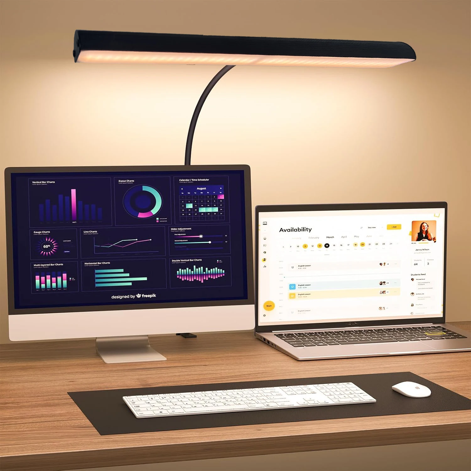 KEBINCPLED Computer Screen Light Anti Glare Clip Table Lamp USB 5V Indoor Desktop Computer Clip Reading Light Bedhead Night Lamp