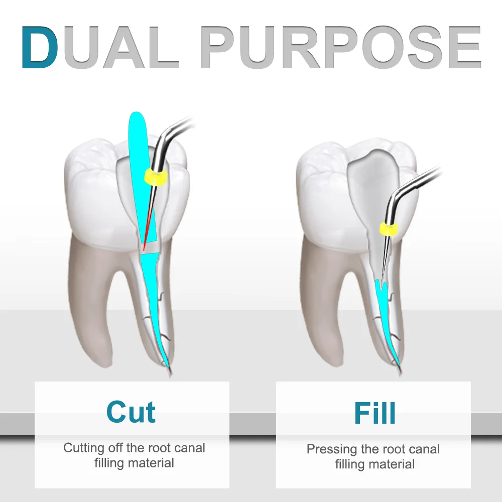 Caneta de Obturação AI-Endo-CF Dental Gutta Percha sem fio, aquecimento rápido, pode encher e cortar, dupla finalidade, 3s, 2 dicas