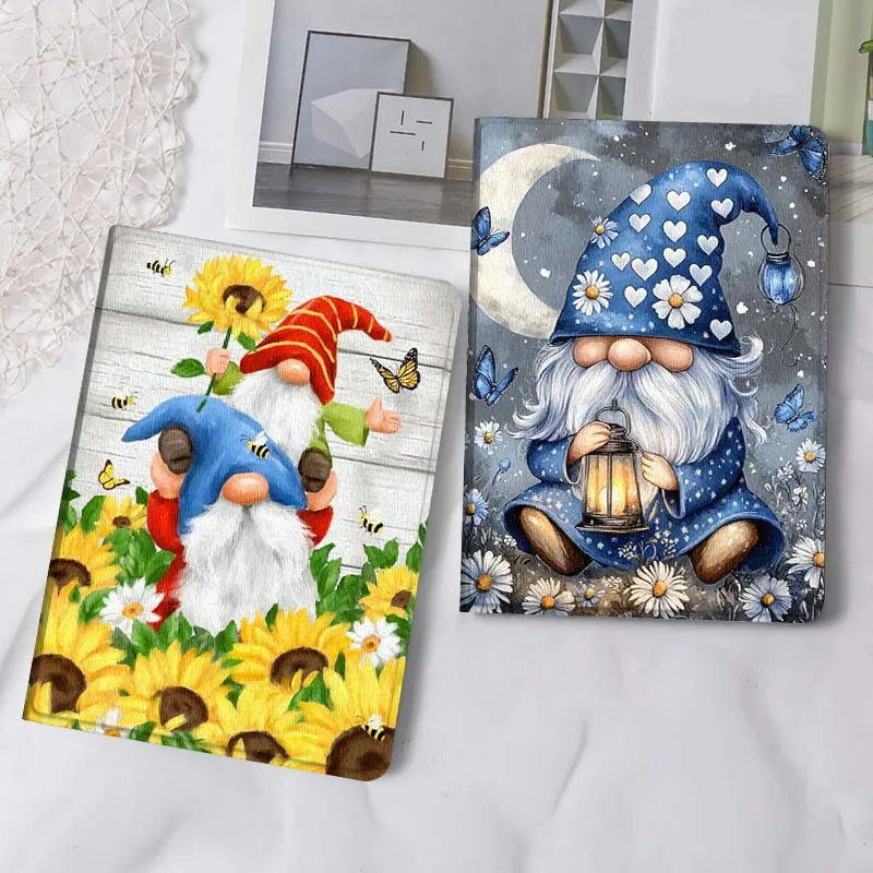 

Cartoon Gnome Sunflower Bee Tablet Case For Apple iPad Air Pro mini 1 2 3 4 5 6 7 8 9 11 M2 M3 M5 M4 5th 6th 7th 10th 11th Gift