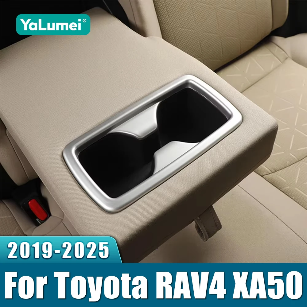 Für Toyota RAV4 XA50 2019 2020 2021 2022 2023 2024 2025 Hybrid ABS Auto Hintere Mittelarmlehne Getränkehalter Rahmen Polster Abdeckung Verkleidung