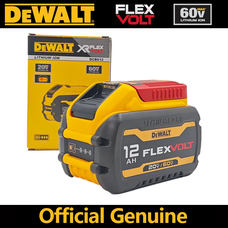 DCB612 Dewalt Battery 20V/60V MAX* FLEXVOLT® 12Ah Battery, High Power Rechargeable Li-Ion Battery 18V/54V,For Dewalt Power Tools
