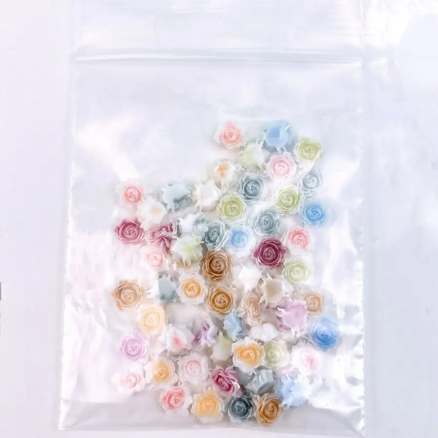 50 pçs resina rosa seca rosa arte do prego jóias diy decoração acessório brincos hairpin caso do telefone móvel resina decoração da arte do prego