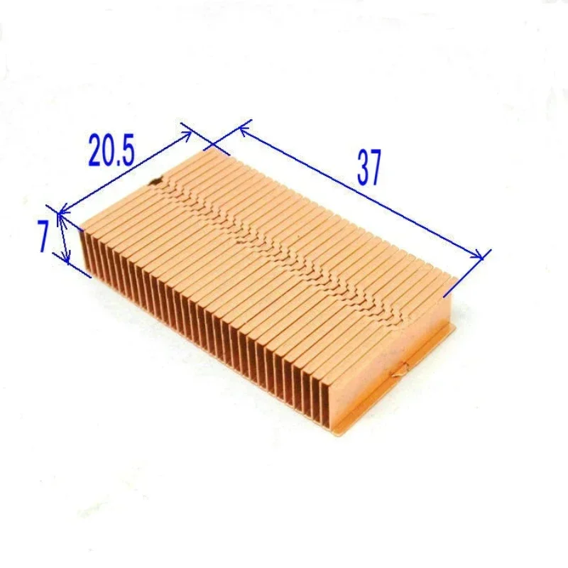 

1PC Copper Fin Heat Sink Radiator Cooling Cooler 37×20.5×7mm for heat pipe heat dissipation accessories