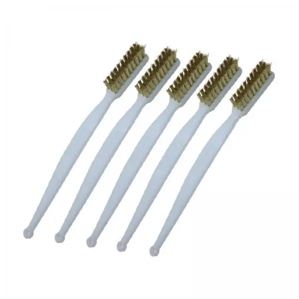 Wire Brush Set Copper Bristles Ergonomic Handle Cleaning Tool Rust Removal Kit for Kitchen Garage Workshop