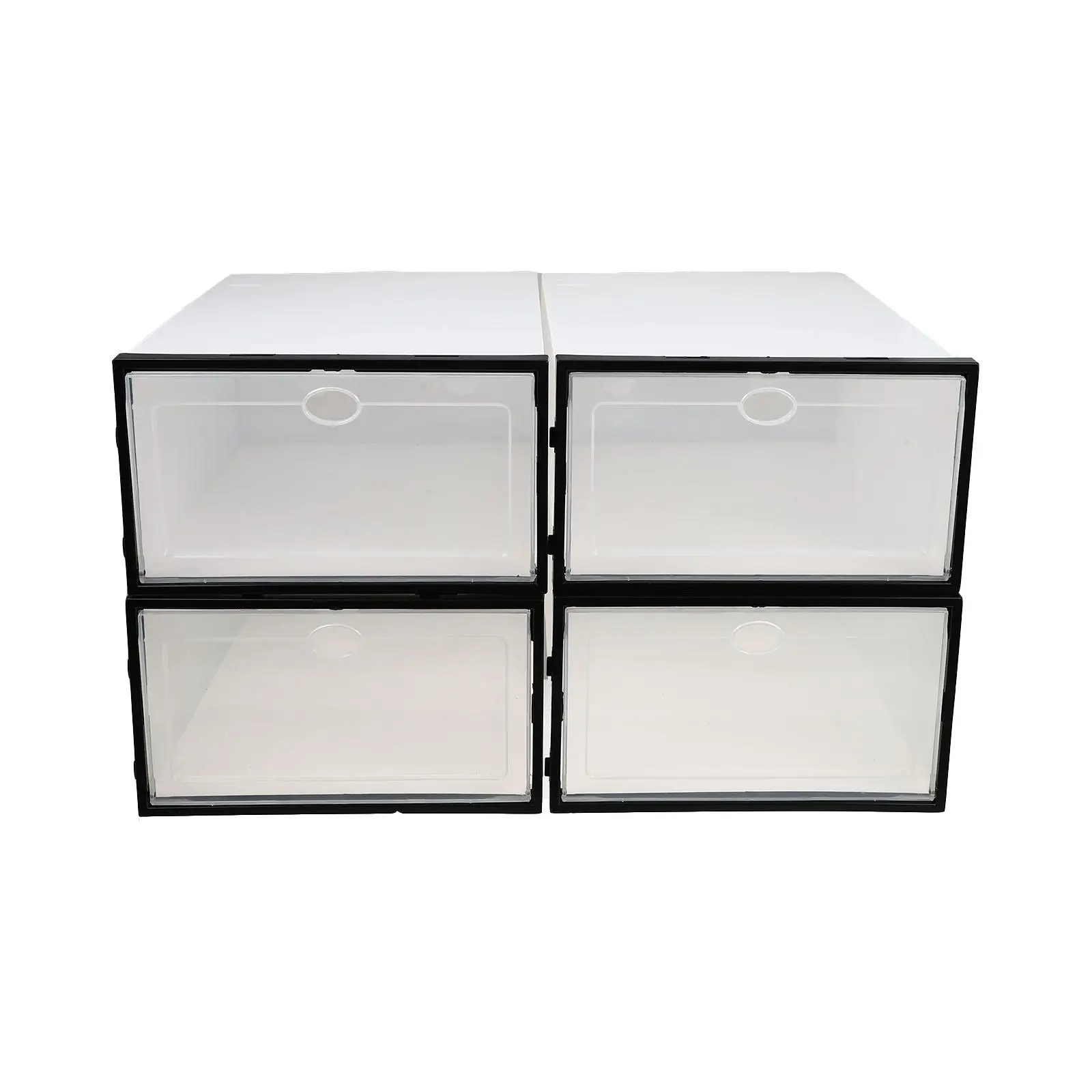 

4 Pcs Plastic Shoe Box Rack Simple Shoes Storage Case Transparent Organizer Boxes Home Cabinet
