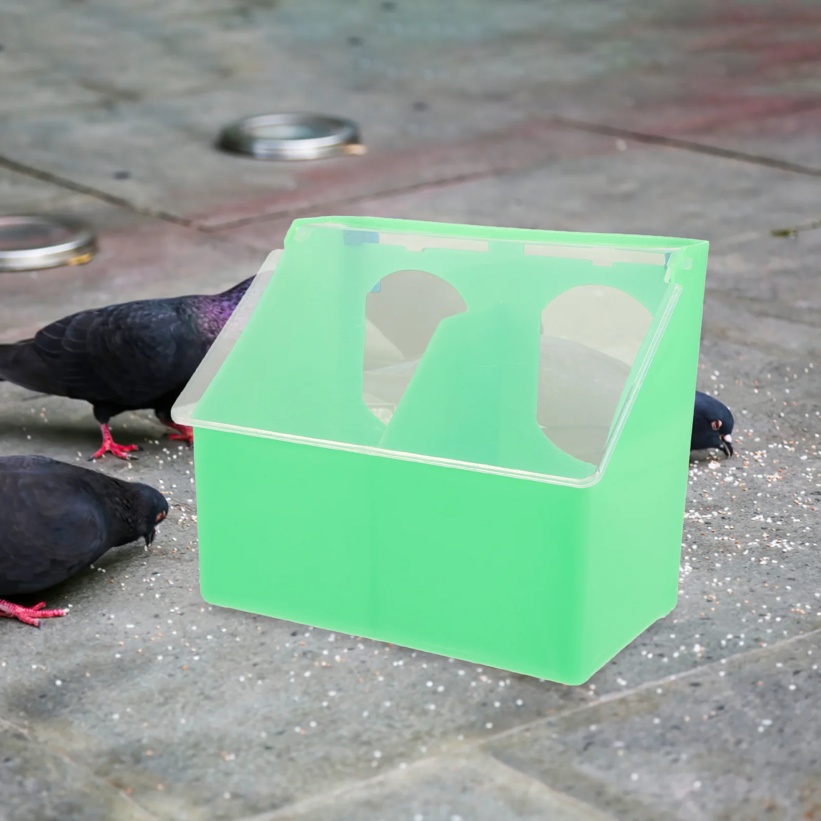 Bird Food Storage Container Pigeon Feed Box Containers with Lids Parrot Cage Accessories Parakeet Feeder Dispenser Water