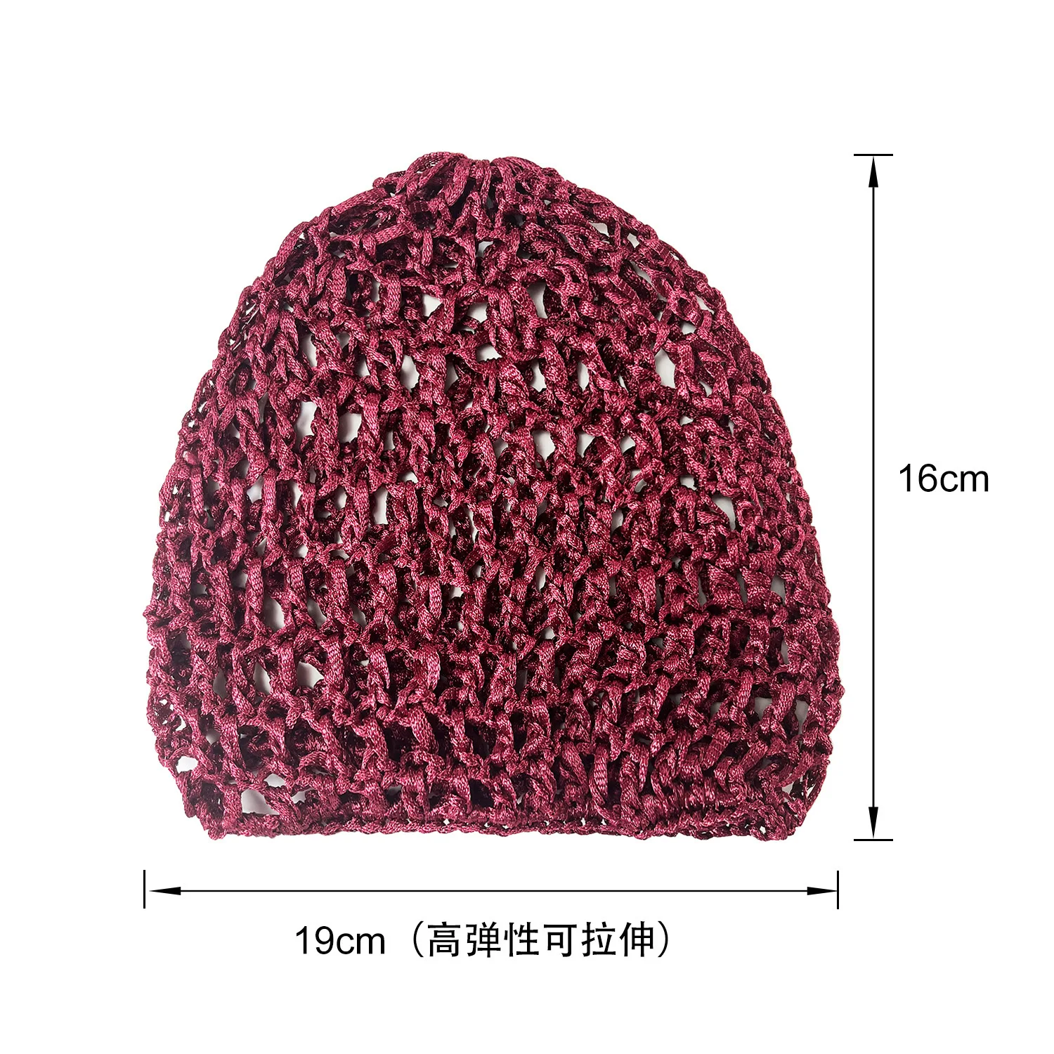 handmade woven sleeping hats wigs mesh pockets solid color fashionable knitted woolen hats hollowed out postpartum hats