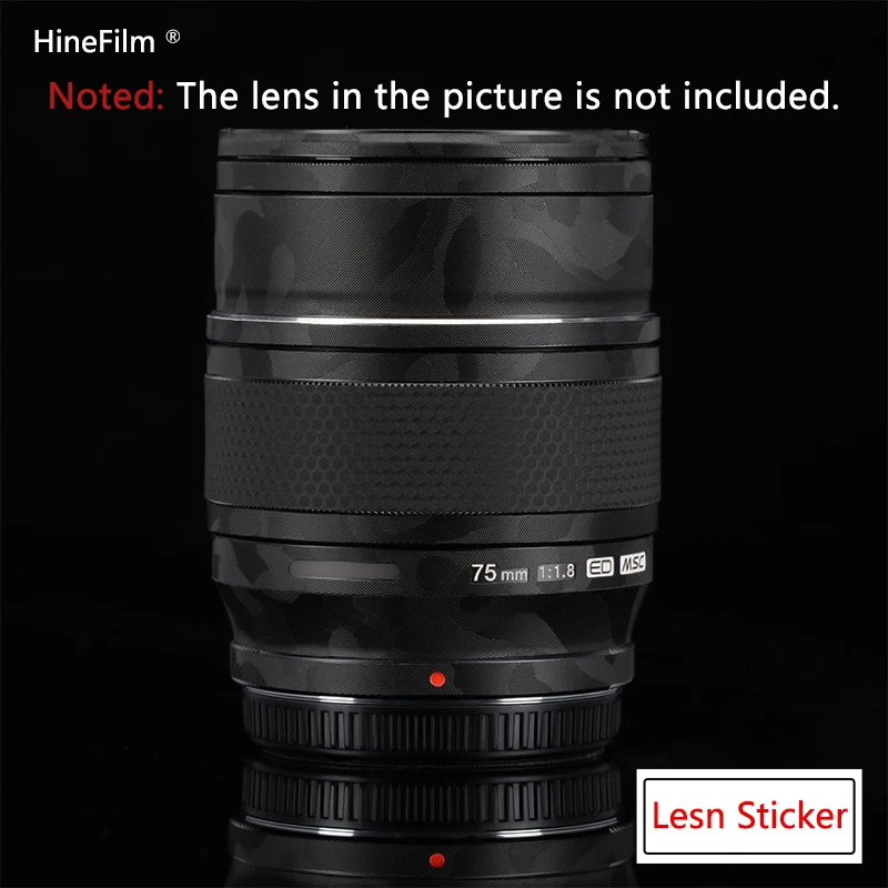 Olympus 75 F1.8ไวนิลผิวสำหรับ Olympus M.ZUIKO Digital ED 75Mm F1.8เลนส์พรีเมี่ยมรูปลอกผิวป้องกันสติกเกอร์