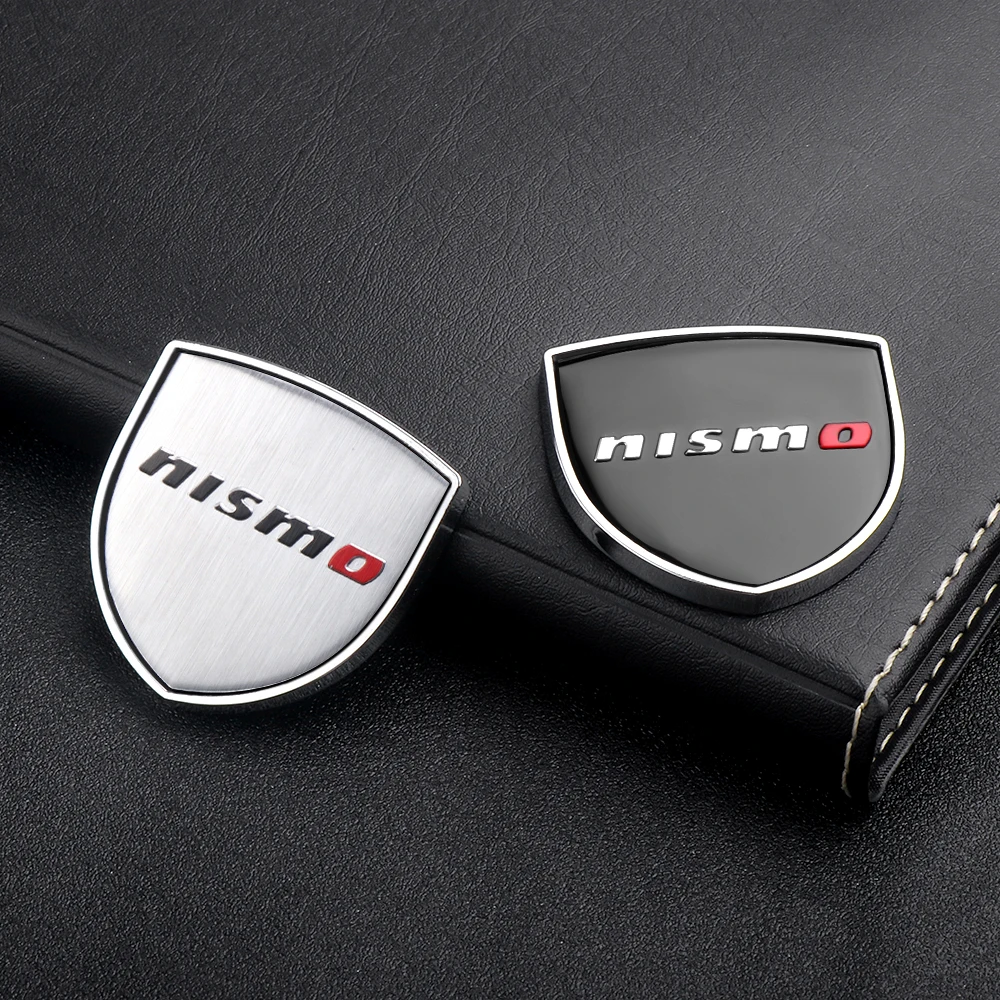 3D Metal Car Body Fender Emblem Shield Stickers Decor Auto Accessories For Nissan Nismo Tiida Teana GTR 350Z 370Z 240SX Juke