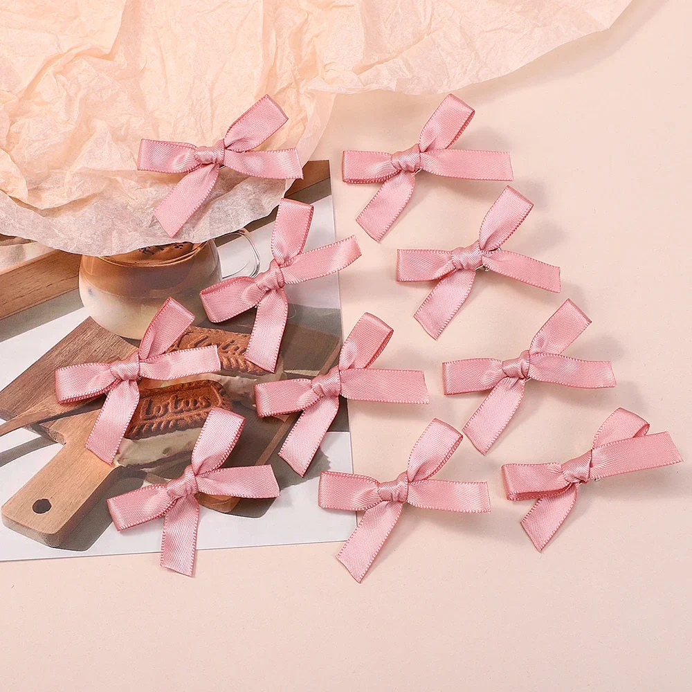 10Pcs/lot Cute Mini Bowknot Hair Clips Sweet Solid Color for Kids Girls Ballet Style Ribbon Braided Hair Accessories Hair Clips image 5