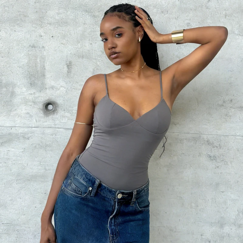 Women's Tops Bustier Corset Crop Slip Top Women Bodycon Backless Sexy Tops 2026New Brown Black Gray Camisole Vest Female Fashion image 5