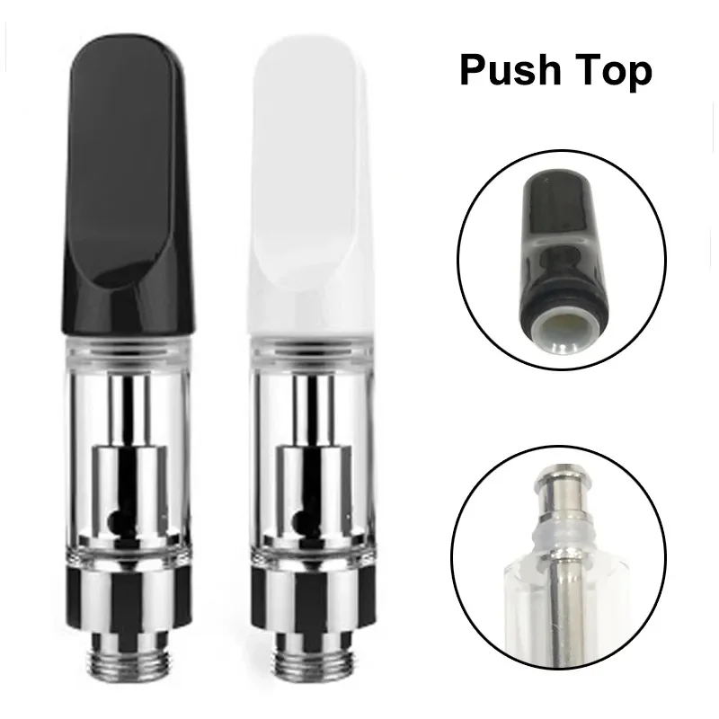 

0.5ml 1.0ml Atomizers TH205 CC-ell Vape Cartridges Ceramic Coil Carts Thick Oil Glass Tanks Vapes Pen 510 Cartridge 50pcs/lot