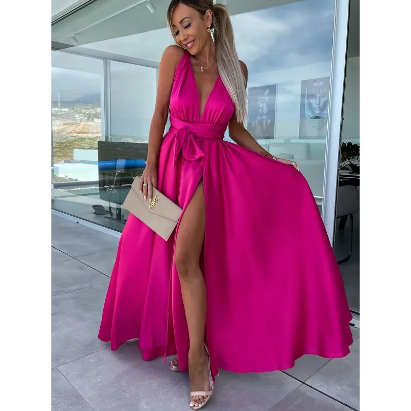 Luxurious Women Corset Party Dress Sexy V Neck Bandage Gala Guest Celebrity Floor Length Dress Elegant Graduation Evening Dress