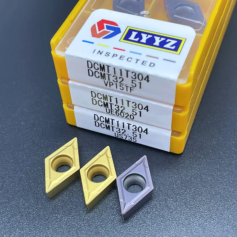 Imagem -03 - Carboneto Insere a Ferramenta de Torneamento Interno Dcmt070204 Dcmt070208 Dcmt11t304 Dcmt11t308 Vp15tf Ue6020 Us735 o