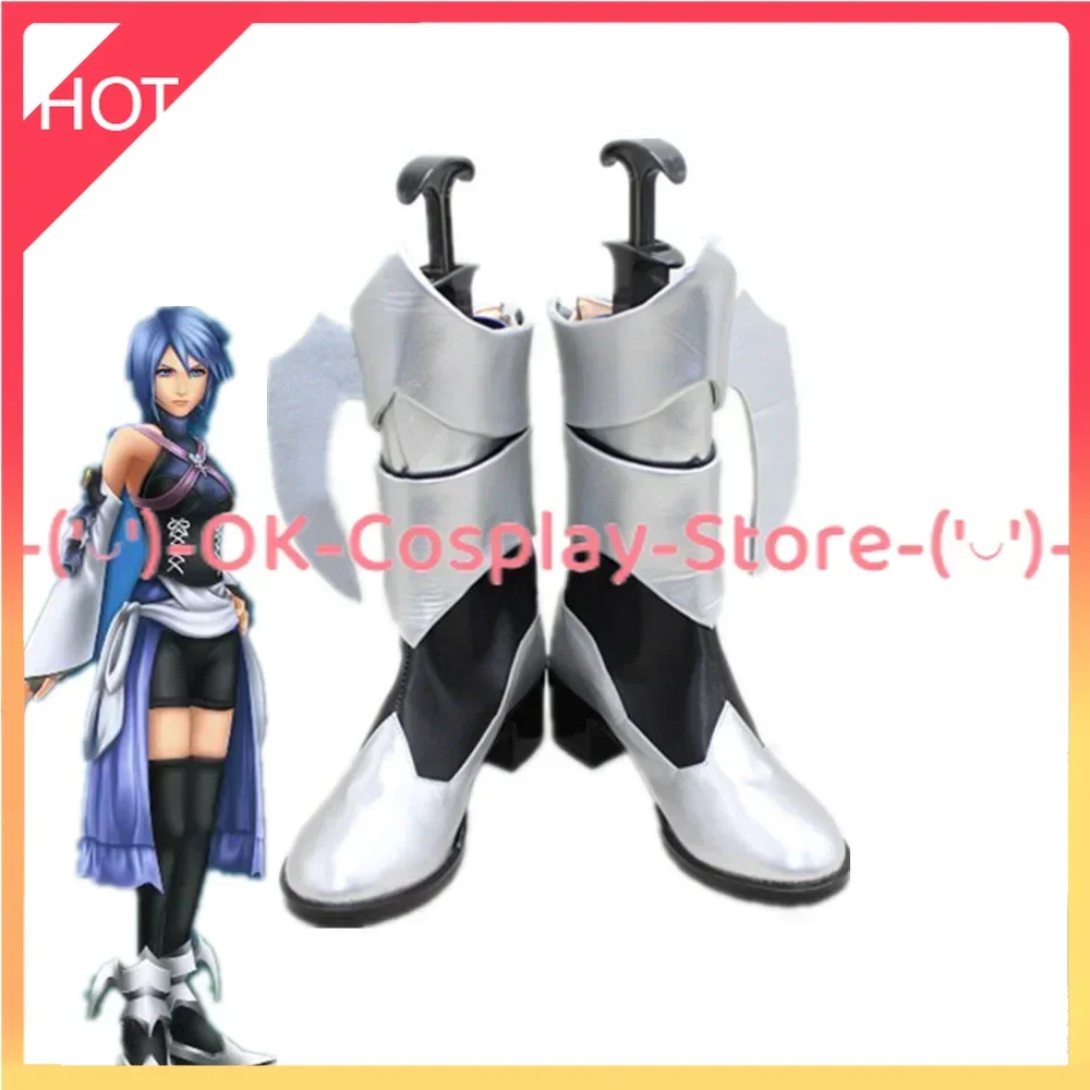 

Ботинки Aqua Kingdom Hearts, обувь для косплея, реквизит для аниме-игр на Хэллоуин, изготовленные на заказ
