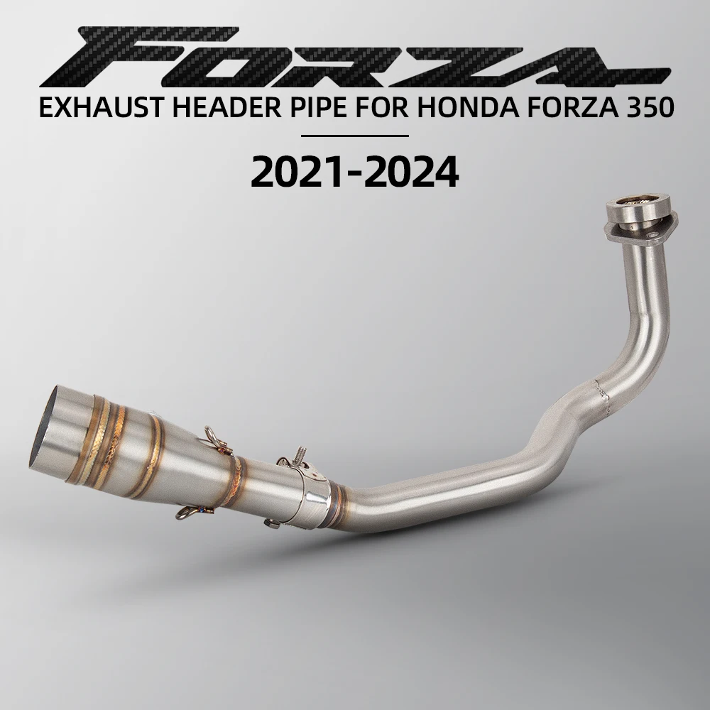 Motorcycle Exhaust Systems Slip On For HONDA FORZA350 FORZA 350 2021-2024 Modified Front Link Pipe Connect 51MM Or Original