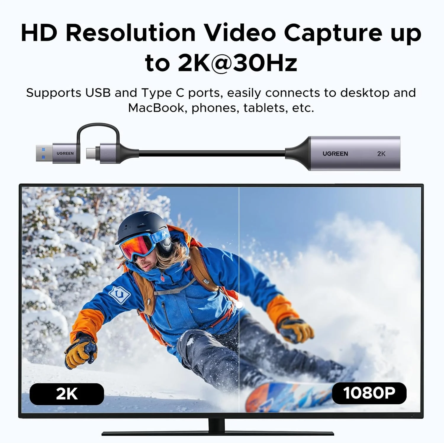 UGREEN 2K@30Hz 1080P Video Cap - Capture Card 4K Hdmi recensie en prijs