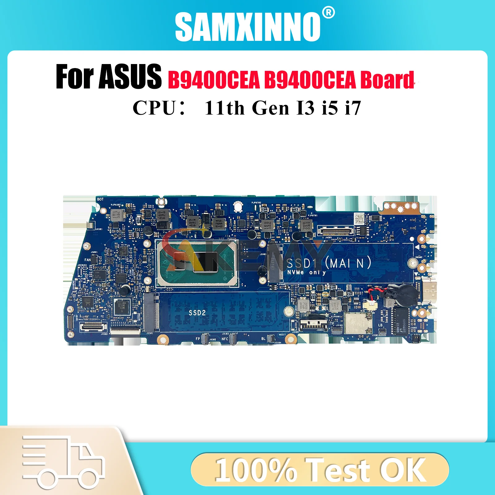 

B9400CEA Материнская плата для ноутбука ASUS ExpertBook B9400C B9400CEA Материнская плата для ноутбука с 11-го поколения I3 i5 i7 tests ОК быстрая доставка
